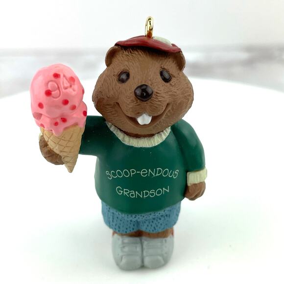 Vintage Hallmark Keepsake Grandson Christmas Ornament 1994 Scoopendous Grandson - Picture 2 of 11